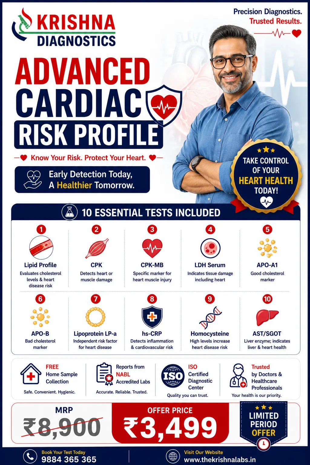 Advanced Cardiac Risk Profile — Krishna Diagnostics, Nizampet
