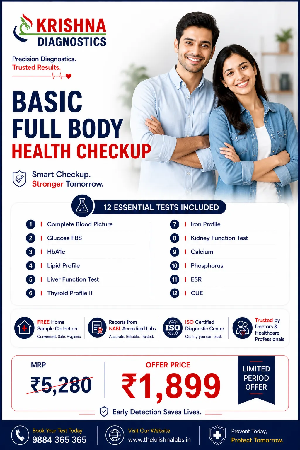 Basic Full Body Health Checkup — Krishna Diagnostics, Nizampet