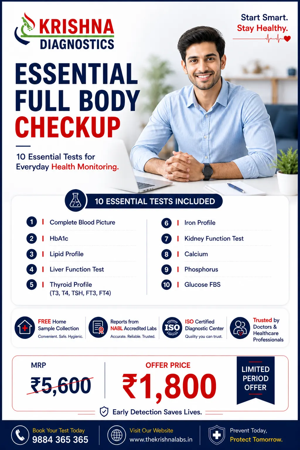 Essential Full Body Checkup — Krishna Diagnostics, Nizampet