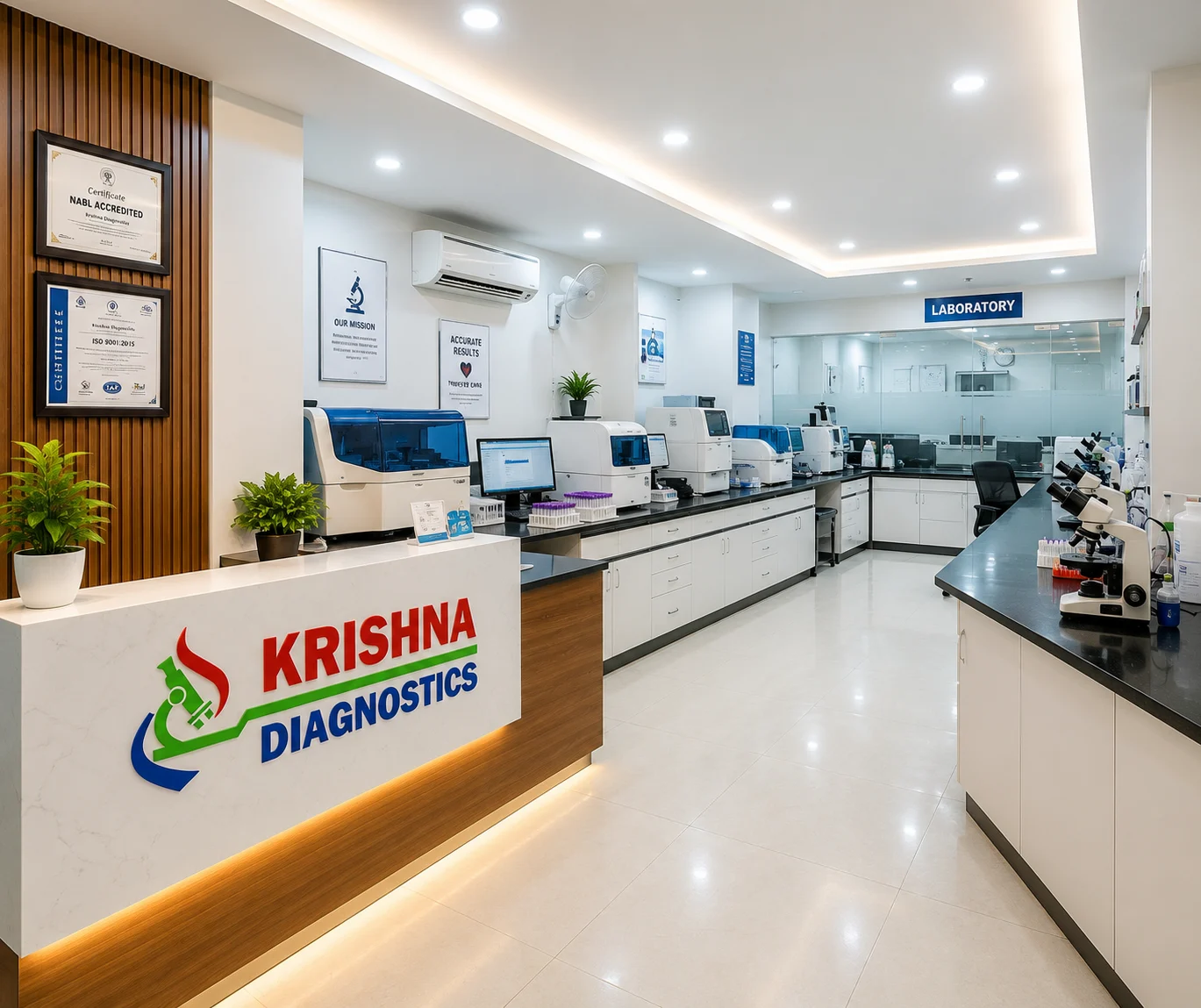 Inside the Krishna Diagnostics laboratory in Nizampet, Hyderabad