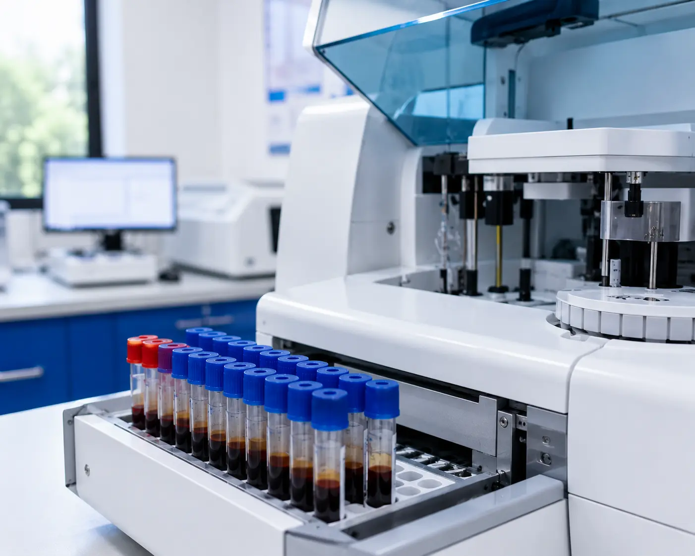 Liver function test analysis at Krishna Diagnostics laboratory in Nizampet