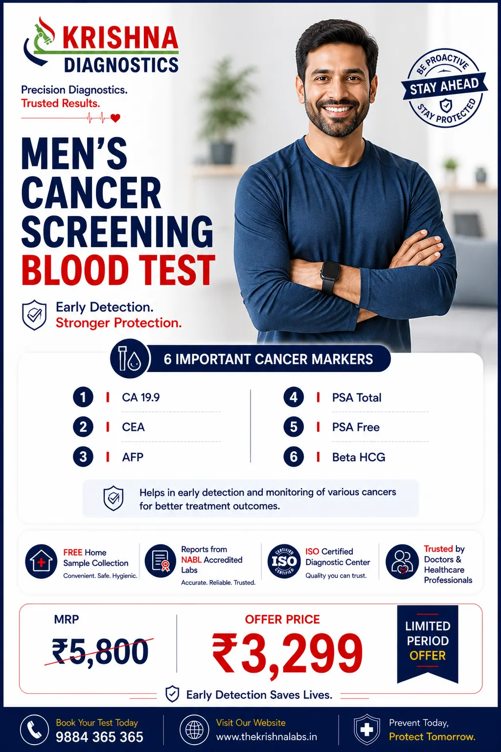 Men's Cancer Screening Blood Test — Krishna Diagnostics, Nizampet