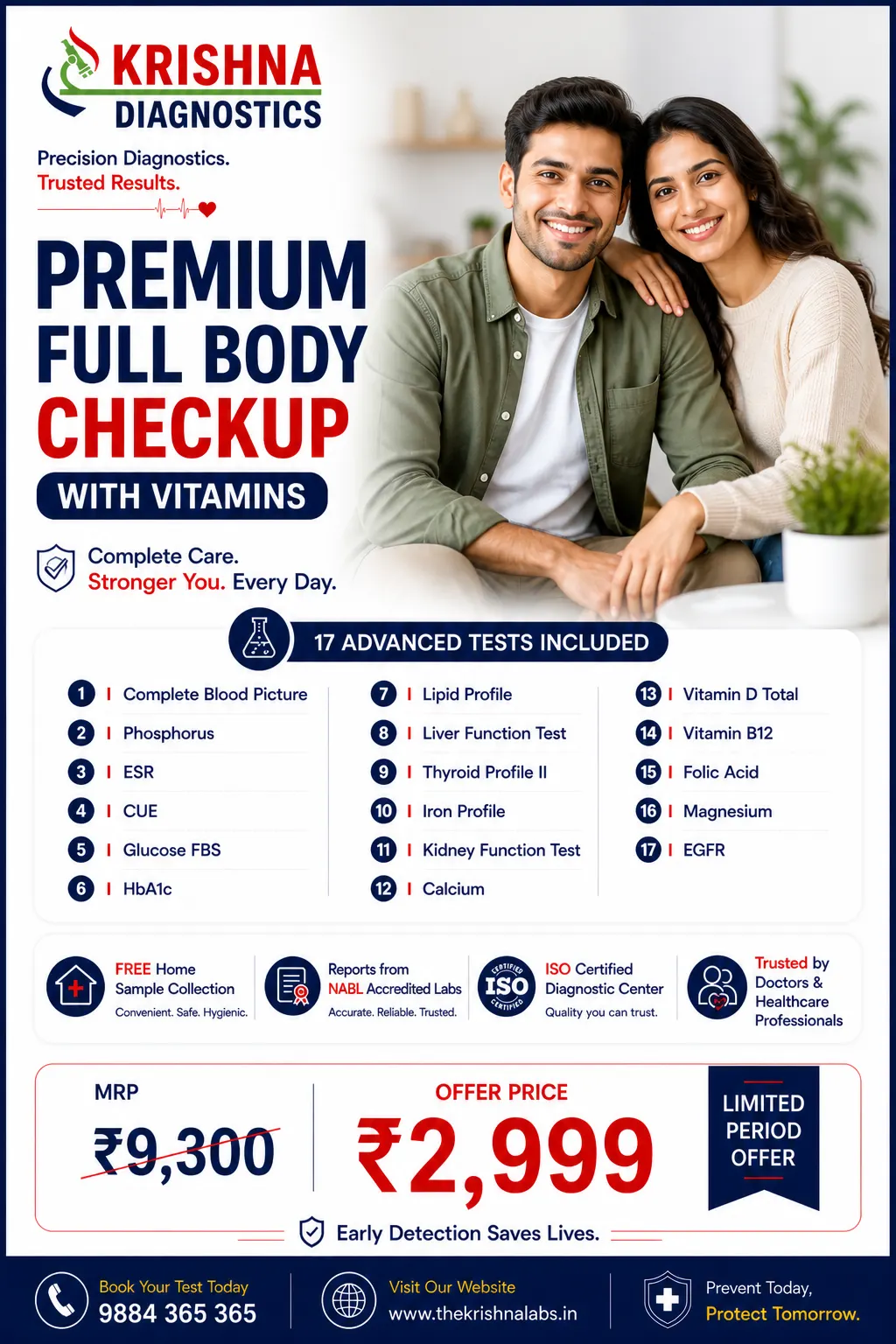 Premium Full Body Checkup with Vitamins — Krishna Diagnostics, Nizampet